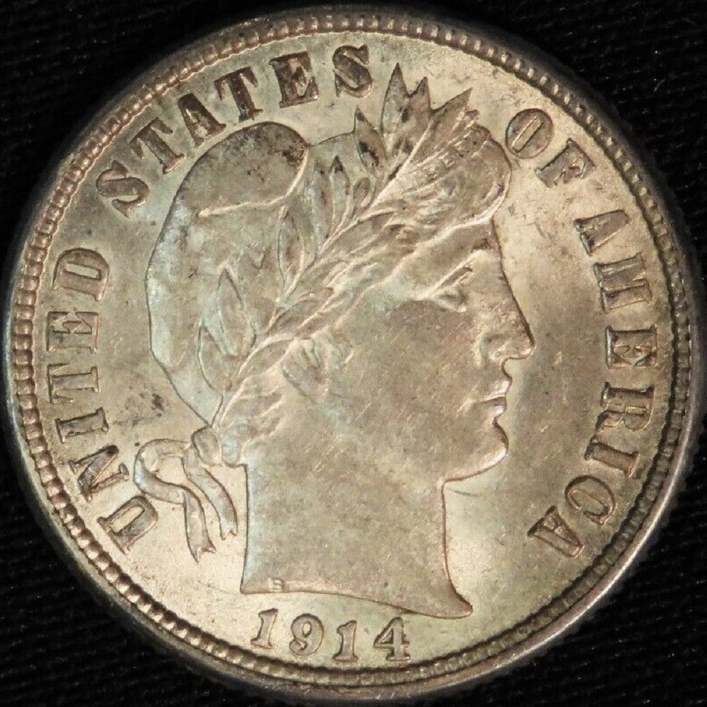 1914-10c-Liberty-Head-Barber-Dime-#8